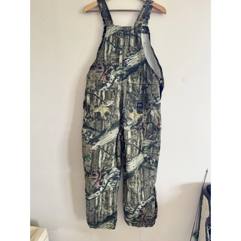Insulated Mossy Oak Camo Bibs Outdoors Hunting Youth Warm Farm Chores Country